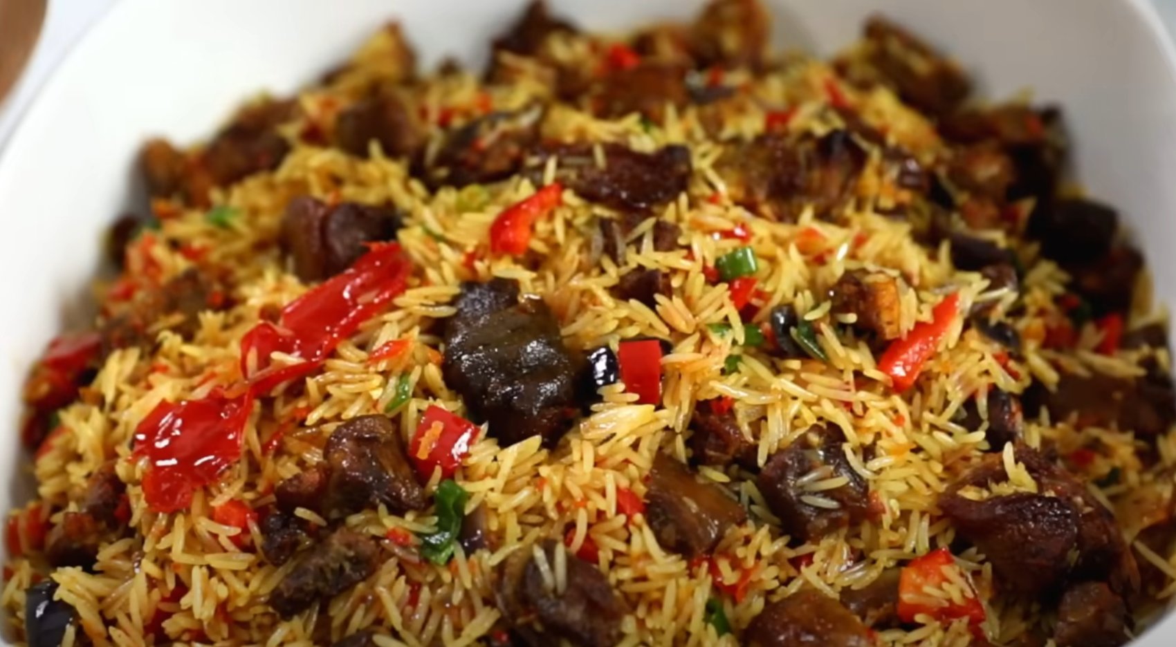 Full Goat Rice Goat Meat Fried Rice | Asun Fried Rice - AfroAsiaa