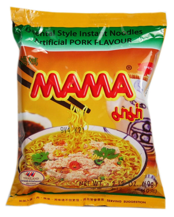 Mama Instant Noodles, Pork Flavors 30Packs in Box