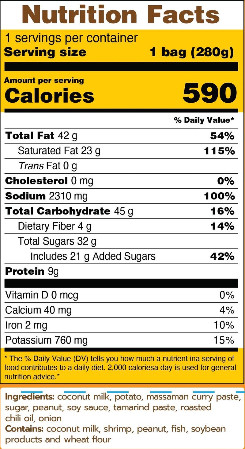 Massaman Curry Label - AfroAsiaa.com