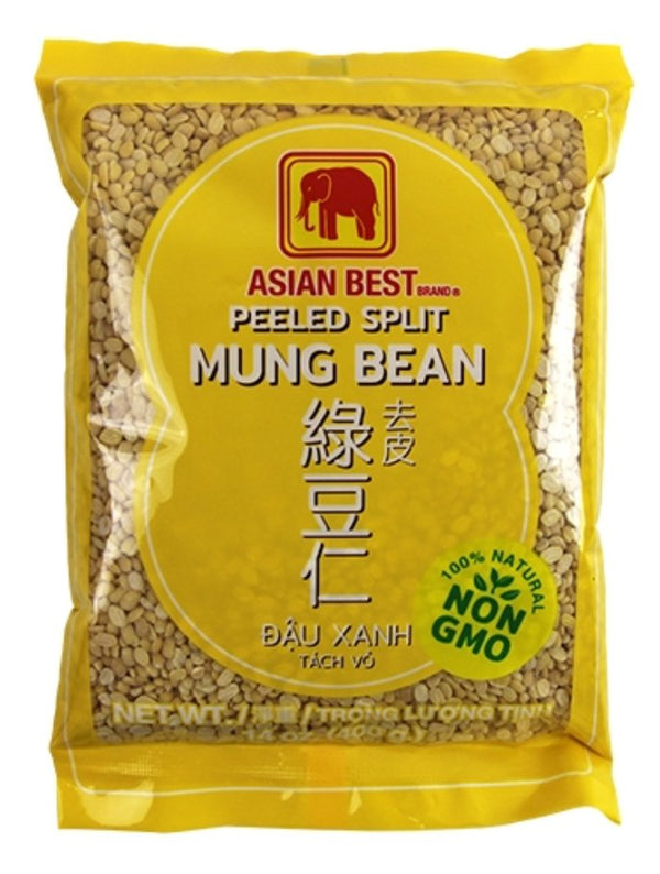 Peeled Split Mung Bean 14 oz (Premium) - AfroAsiaa